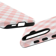 Stylish Pink Plaid Samsung Galaxy Tough Case for Smartphones