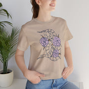 Botanical Snake Unisex Jersey Tee - Stylish Floral Design for Nature Lovers
