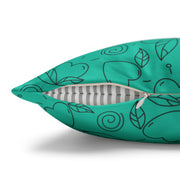 Turquoise Heart Pattern Faux Suede Pillowcase – Cozy Home Decor for Love & Comfort