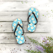Floral Blue Flip Flops - Summer Chic Sandals for Beach and Casual Wear