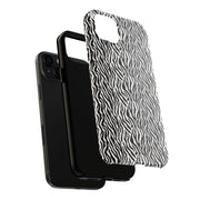 Zebra Print Tough Phone Case - Durable Protection for Style and Function