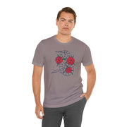 Snake and Roses Unisex Jersey Tee - Stylish Graphic Tee for Nature Lovers
