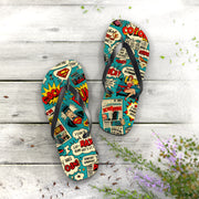 Superhero Comic Flip Flops - Fun Summer Sandals for Beach Lovers