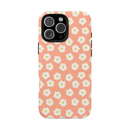 Floral Tough Phone Case with Daisy Design