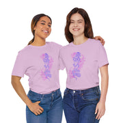 Bohemian Floral Snake Unisex Tee - Soft Pastel Color Shirt for Nature Lovers