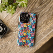 Playful Cat iPhone Case - Tough & Colorful Design