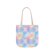 Pastel Tie-Dye Canvas Tote Bag with 5-Color Straps