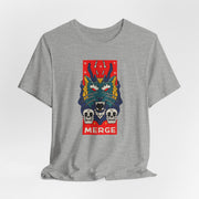 Merge Graphic Unisex Jersey Tee - Bold Skull & Dragon Design