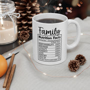 Whimsical Nutrition Facts Ceramic Mug - Fun Coffee Cup for Foodies and Diet Enthusiasts