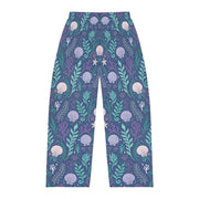 Ocean-Inspired Men's Pajama Pants - Sea Shells & Coral Design