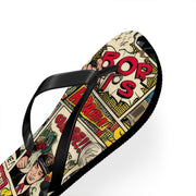 Retro Comic Flip Flops - Fun Summer Footwear for Beach Days & Casual Outings