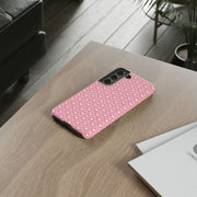 Cute Patterned Samsung Galaxy Phone Case - Tough Cases with Pink Hearts