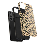 Leopard Print Tough Phone Case - Stylish Protection for Your Device