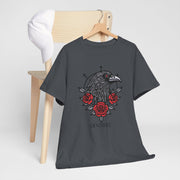 Devotree Unisex Heavy Cotton Tee - Vintage Eagle & Roses Graphic Shirt
