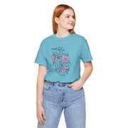 Floral Snake Unisex Jersey Tee - Vibrant Graphic T-Shirt
