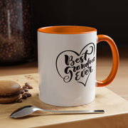 Best Grandma Ever Accent Coffee Mug - Perfect Gift for Mother's Day and Grandparent Celebrations