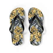 Tropical Floral Flip Flops | Summer Beach Sandals for Vacation