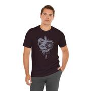 Botanical Snake Unisex Tee - Trendy Graphic T-Shirt for Nature Lovers