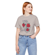 Snake and Roses Unisex Jersey Tee - Stylish Graphic Tee for Nature Lovers