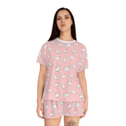 Cozy Cat-Themed Women's Short Pajama Set - Perfect for Relaxing Nights