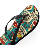 Superhero Comic Flip Flops - Fun Summer Sandals for Beach Lovers