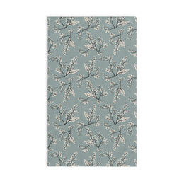 Floral Pattern Hand Towel - Soft Green Blossom Design for Kitchen & Bath