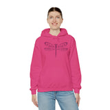 Dragonfly Artistic Unisex Heavy Blend Hoodie - Nature Inspired Comfort
