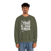 Peace Love Weed Unisex Crewneck Sweatshirt