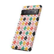 Colorful Diamond Pattern Google Pixel Phone Case - Tough Cases