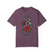 Devotree Snake & Roses Unisex Garment-Dyed T-Shirt