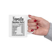 Whimsical Nutrition Facts Ceramic Mug - Fun Coffee Cup for Foodies and Diet Enthusiasts