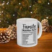 Whimsical Nutrition Facts Ceramic Mug - Fun Coffee Cup for Foodies and Diet Enthusiasts
