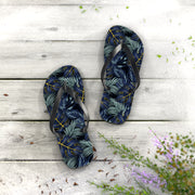 Tropical Leaf Flip Flops | Summer Beach Sandals for Vacation