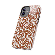 Stylish Zebra Print Tough Phone Case - Durable Protection & Trendy Design