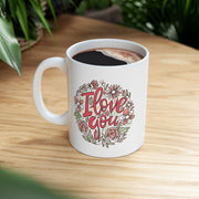 Floral Love Ceramic Mug - Perfect Gift for Coffee Lovers