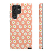 Daisy Pattern Tough Samsung Galaxy Phone Case - Floral Design for Stylish Protection