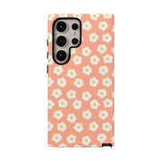 Daisy Pattern Tough Samsung Galaxy Phone Case - Floral Design for Stylish Protection