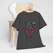 Devotree Unisex Heavy Cotton Tee - Vintage Eagle & Roses Graphic Shirt
