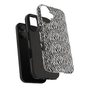 Zebra Print Tough Phone Case - Durable Protection for Style and Function
