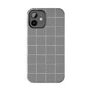Chic Houndstooth Tough Phone Case - Stylish and Durable Protection
