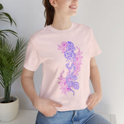 Bohemian Floral Snake Unisex Tee - Soft Pastel Color Shirt for Nature Lovers
