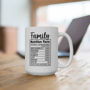 Whimsical Nutrition Facts Ceramic Mug - Fun Coffee Cup for Foodies and Diet Enthusiasts