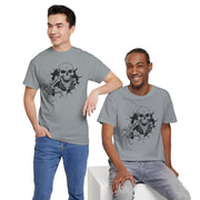 Skeleton Graphic Unisex Heavy Cotton Tee - Perfect for Halloween & Casual Wear