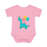 Cute Dinosaur Birthday Bodysuit for Infants - Fun Baby Clothes with Balloons