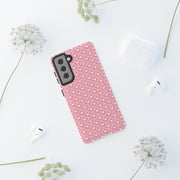 Cute Patterned Samsung Galaxy Phone Case - Tough Cases with Pink Hearts