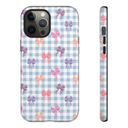 Cute Bow Pattern iPhone Case - Tough Cases for Girls & Women