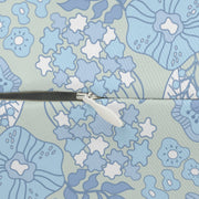 Floral Blue Spun Polyester Lumbar Pillow - Cozy Decorative Cushion for Home