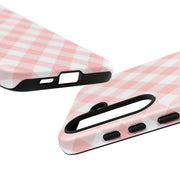 Stylish Pink Plaid Samsung Galaxy Tough Case for Smartphones