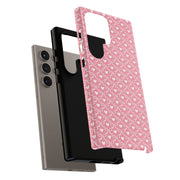 Cute Patterned Samsung Galaxy Phone Case - Tough Cases with Pink Hearts