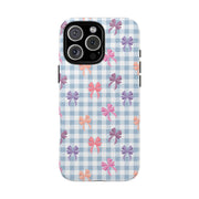 Cute Bow Pattern iPhone Case - Tough Cases for Girls & Women